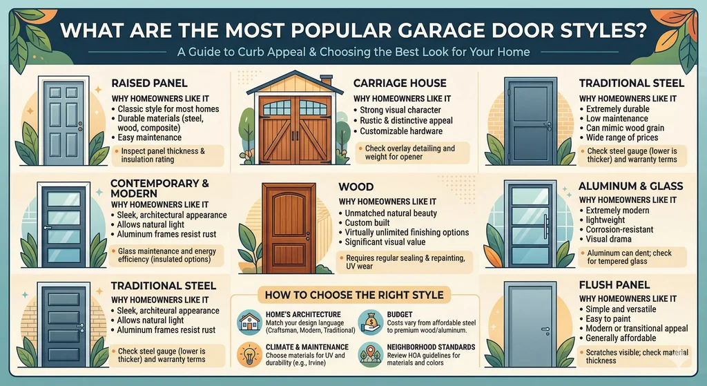 What Are the Most Popular Garage Door Styles